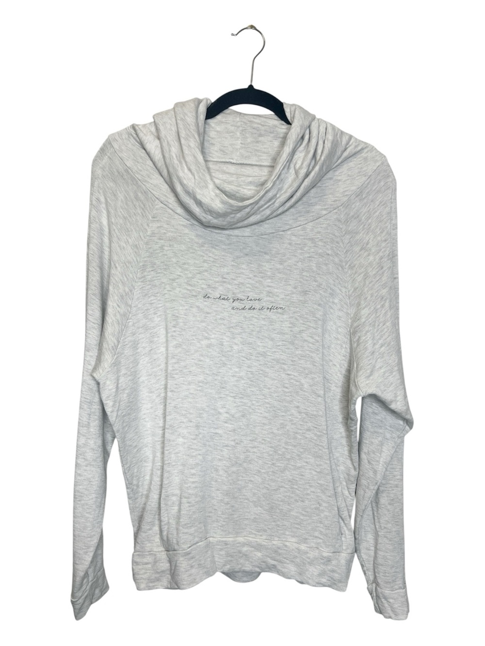 GOOD HYOUMAN Do What You Love Cowl neck Hooded Pullover with pocket size Medium